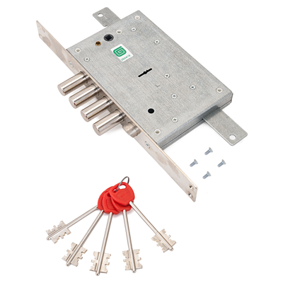 Картинка Замок врезной тяж. Гардиан 21.12Т ДЛ.КЛЮЧ (ЗК.202Д-02 143мм) 5кл ЗЩ б о б накладок  м о 85
